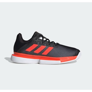 Adidas SoleMatch Bounce Men’s Tennis Shoes  รองเท้าเทนนิสผู้ชายสีดำแถบส้ม