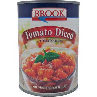 (แพ็ค3)บรู๊คน้ำมะเขือเทศหั่นเต๋า 565 กรัม/Brook Tomato Diced In Tomato Juice 565g