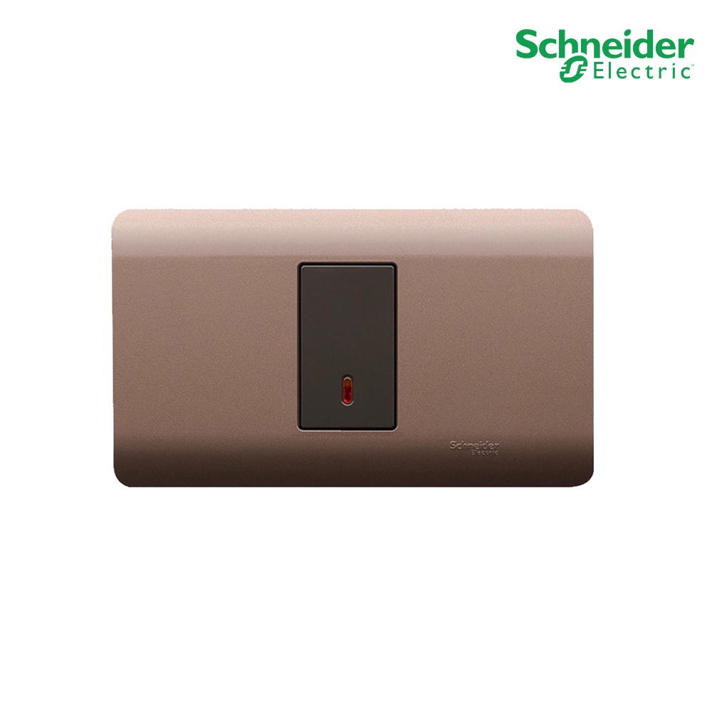Schneider Electric ชุดสวิตช์ทางเดียว ขนาด 1 ช่อง พร้อมฝาครอบ สีน้ำตาล รุ่น ZENcelo ชไนเดอร์ สั่งซื้อได้ที่ร้าน PlugOn