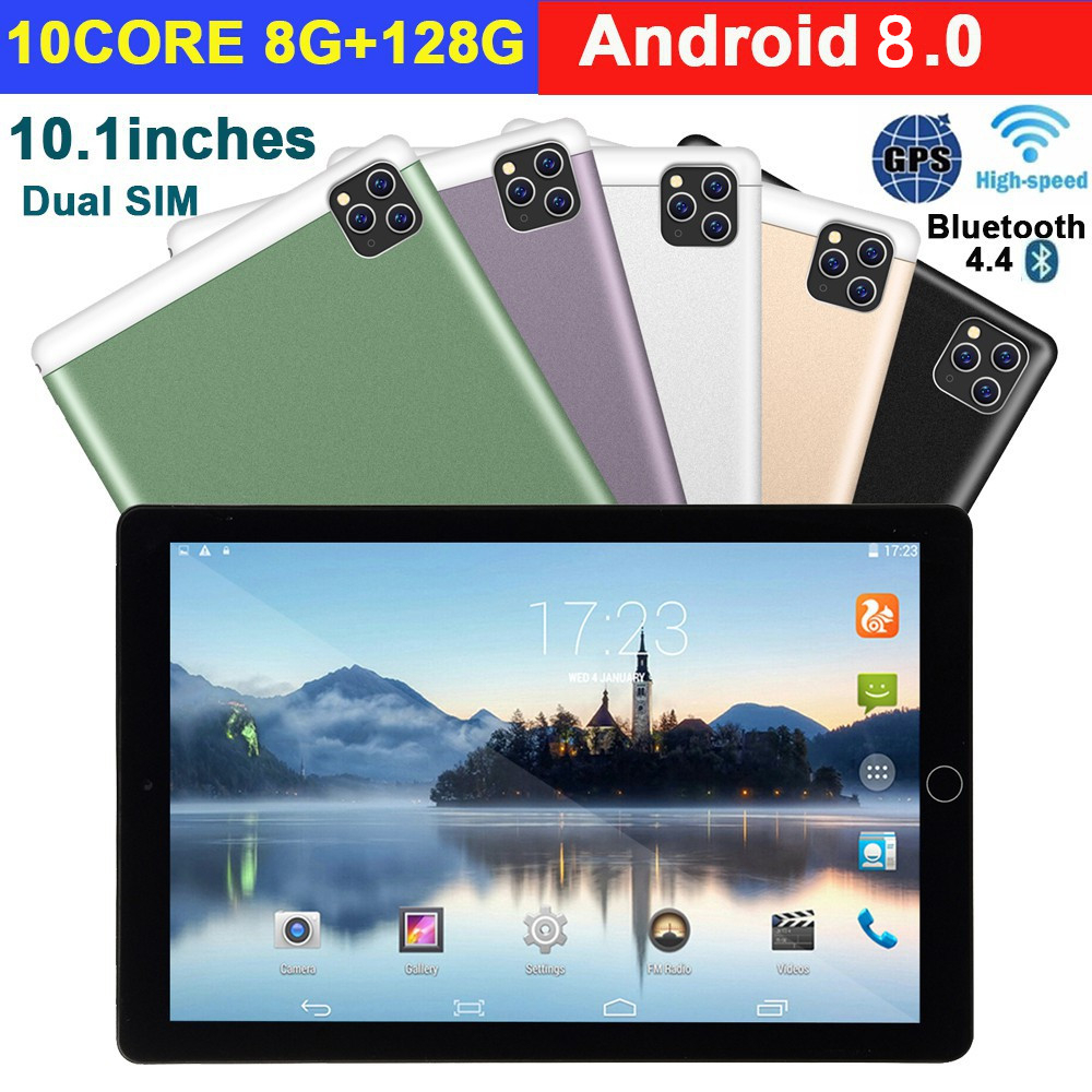 Android Tablet Pc 10 Inch Android8 0 Google Market Dual Sim Wifi Gps Bluetooth Tablets 8g 128g Tab 23f6aa Shopee Thailand