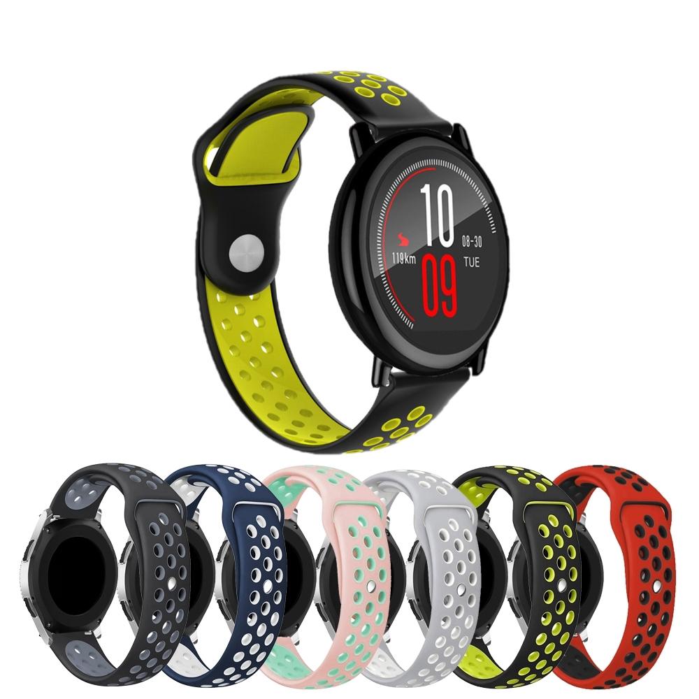 15 colors ยางทำจากซิลิคอน สายนาฬิกาข้อมือ Huami Amazfit Pace A1602 Smart Watch Strap