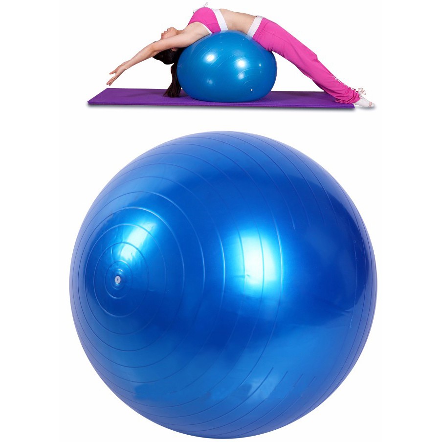 Yoga Pilates Fitness Gym Ball 65CM - สีฟ้า
