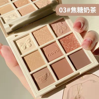 Afternoon Tea Eye Shadow Novo [No.5462] อายแชโดว์ 9 ช่อง กลิตเตอร์ ชิมเมอร์ เนื้อแมท มี 3 เฉดสี สวยมากก