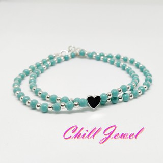 สร้อยข้อมือเทอควอยซ์ Turquoise bracelet 3.5mm