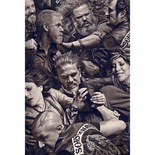 โปสเตอร์ ซีรีส์  Sons of Anarchy SOA TV Series Poster หนัง รูปภาพ ภาพติดผนัง โปสเตอร์ภาพพิมพ์ Movie Poster