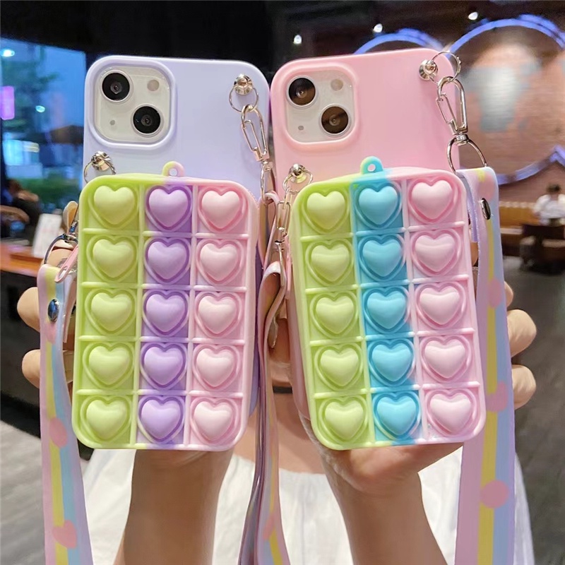 Soft Case OPPO Reno 4 2F 2Z 3 F11 Pro A71 F7 F5 F9 A57 A39 F1s A83 A37 Casing Bubble Pop It Love Rai