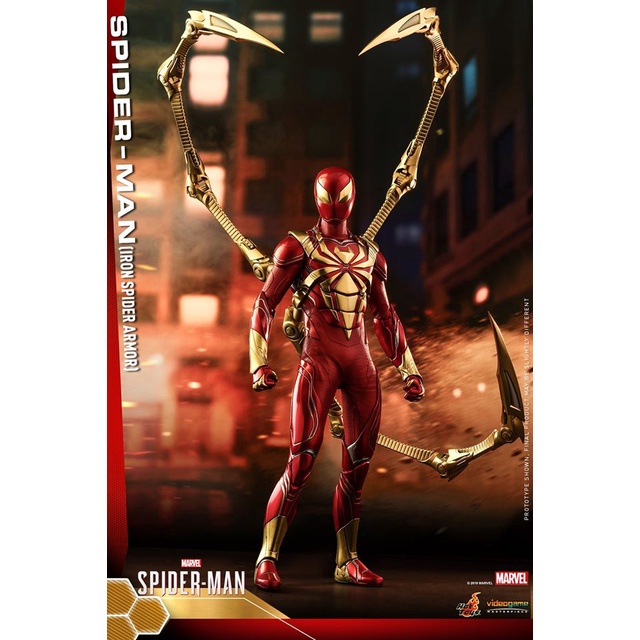 พร้อมส่ง ฟิกเกอร์ โมเดล ของสะสม Hot Toys VGM38 Marvel's Spider-Man 1/6 Spider-Man (Iron Spider Armor)