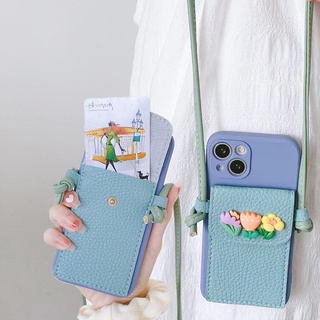 เคสโทรศัพท์มือถือหนัง พร้อมสายสะพาย และช่องใส่บัตร สําหรับ Samsung S21 FE S22 Plus Note 20 Ultra A53 A52 A52S A33 A13 5G A12 A23