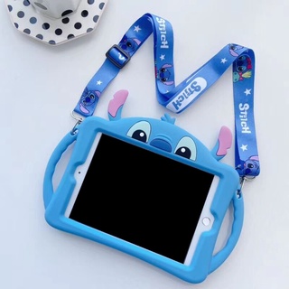 For iPad 10.2 Gen7 Pro 9.7 2018 2017 Air 2 iPad5 iPad6 mini 1 2 3 4 mini5 เปลือก Cartoon Stitch Soft TPU Case เคสซิลิโคน