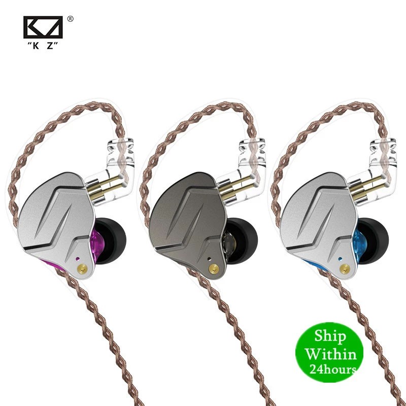 Kz ZSN PRO 1BA+1DD ชุดหูฟังอินเอียร์ ไฮบริด HIFI ตัดเสียงรบกวน ZS10 PRO ZST AS10