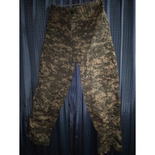 กางเกงทหาร US ARMY ขนาด MEDIUM REGULAR กางเกงขายาวลายพรางดิจิตอล ACU TROUSER กางเกงทหารอเมริกา มีขาดไม่มาก