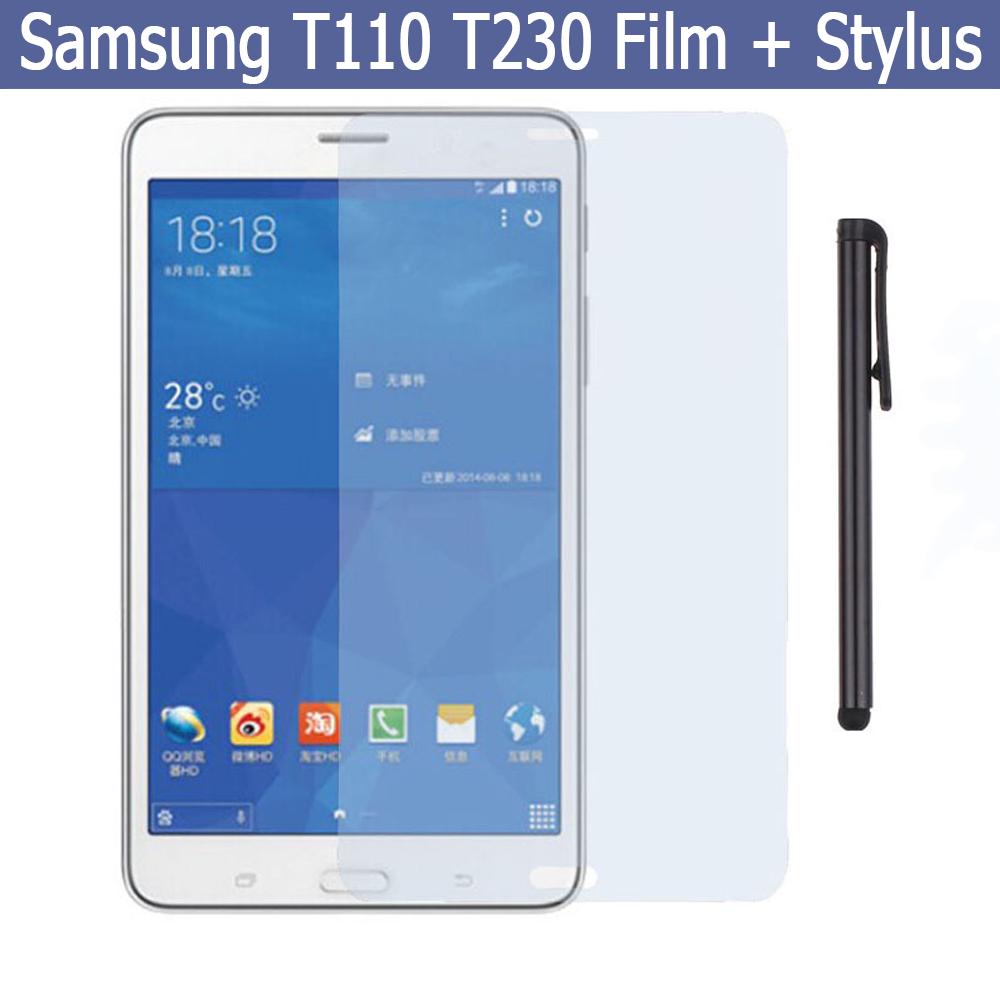 ฟิล์มหน้าจอสำหรับเคสแท็บเล็ตซัมซุง Tab 3 T 110 Tab 4 T 230 S T 700 + Touch Stylus