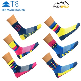 ถุงเท้าสำหรับออกกำลังกาย T8 MIX MATCH SOCKS ระบายอากาศดี ตะเข็บเล็ก ไร้การเสียดสี