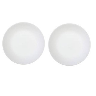 Corelle จานอาหาร 2 ชิ้น ขนาด 8.5" 21 ซม.รุ่น C-108-NLP-B2 - สีขาว