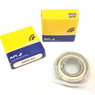 API Bearing 6004 ZZ ตลับลูกปืน เม็ดกลมร่องลึก คุณภาพเยี่ยม มาตรฐาน DGBB