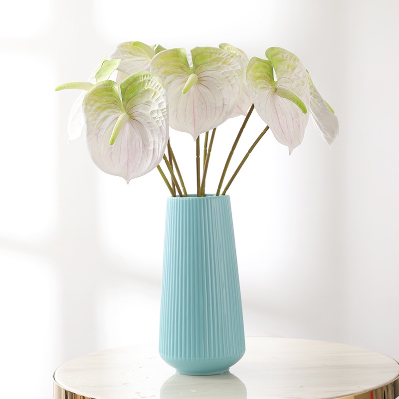 ดอกไม้ปลอม หน้าวัว Pu พลาสติก 3d สําหรับตกแต่งบ้าน - รูปที่ 3