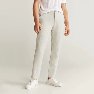 Hot Sale Regular Fit Linen Long Pants Trousers