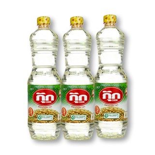 กุ๊ก น้ำมันถั่วเหลืองขวด 1 ลิตร แพ็ค x 3 ขวด Soybean Oil Chef 1Liter Pack x 3 Bottles