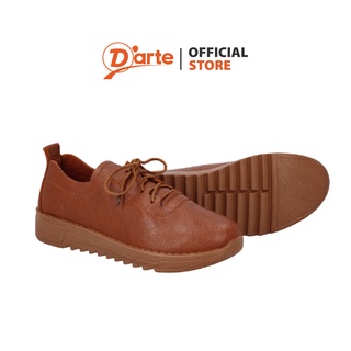 DARTE รองเท้าหนังผ้าใบ สีน้ำตาล รุ่น D55-19003