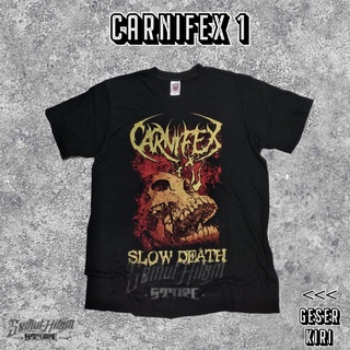 เสื้อยืดผ้าฝ้ายพิมพ์ลายแฟชั่น เสื้อยืด พิมพ์ลาย Carnifex SLOW DEATH Builtup Music Band Deathcore Metal Meeting Rebel Hea