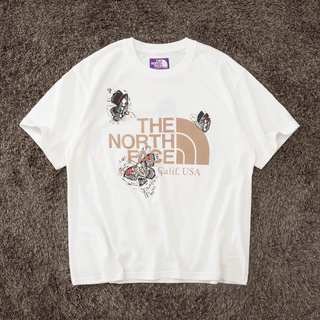 เสื้อยืดคอกลม แขนสั้น ผ้าฝ้าย พิมพ์ลายกราฟฟิค THE NORTH FACE COOLMAX