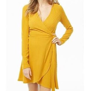 Forever21 Size M mustard dress ใส่ครั้งเดียว