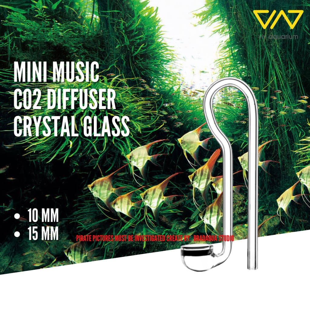 VIV Crystal Glass Mini Music CO2 เครื่องกระจายแบบแขวน 10 มม./ 15 มม.