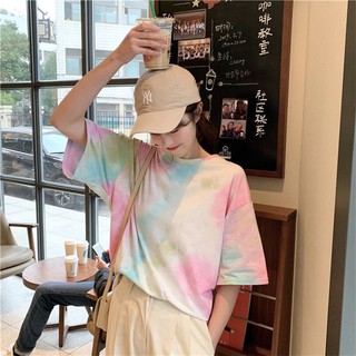 SUNNY SHOPเสื้อยืดผู้หญิง แขนสั้นแบบใหม่แฟชั่น โอเวอร์ไซส์ มี ไซด์Ｍ－XXL