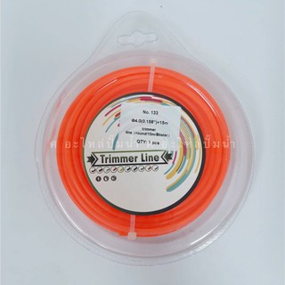 เอ็นตัดหญ้า 4.0 mm. กลม 15 m. ส้ม NO.133(สามารถออกใบกำกับภาษีได้)