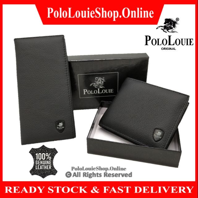 ใหม่ Luxury Polo Louie กระเป๋าสตางค์หนังวัวคุณภาพสูงสําหรับผู้ชาย Dompet Kulit Lembu
