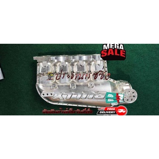 ท่อร่วมไอดีสำหรับ intake  K series Honda K20 K24 CNC Billet ทั้งตัว พร้อมลิ้น 90 mm หัวฉีด 8 หัว