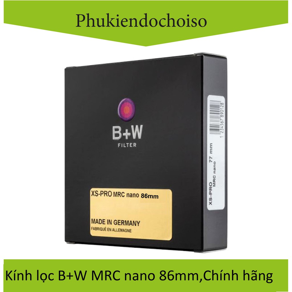 B +w XS-Pro Digital 010 UV-Haze MRC nano 86mm Filter