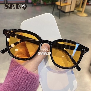 【Support wholesale】COD (San9)2021 New Korean Fashion Retro Orange Yellow Lens Sunglasses Women/Men Unisex