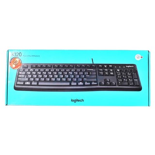 KEYBOARD (คีย์บอร์ด) LOGITECH K120 USB (BLACK) คีย์ไทย-อังกฤษ Warranty 3 Years