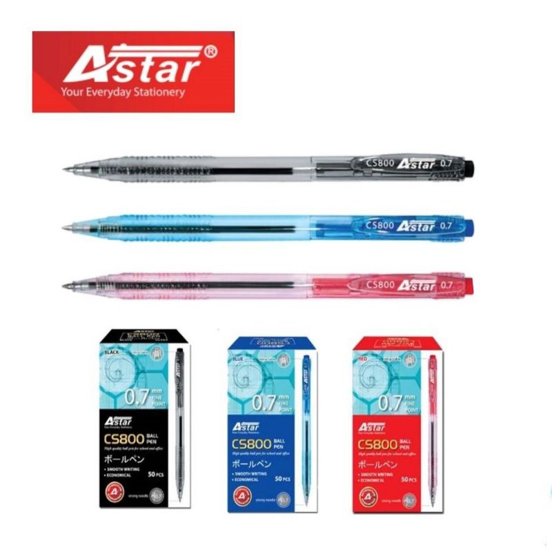 Astar CS800 Ball Pen 0.7 เครื่องเขียนโรงเรียนสํานักงาน