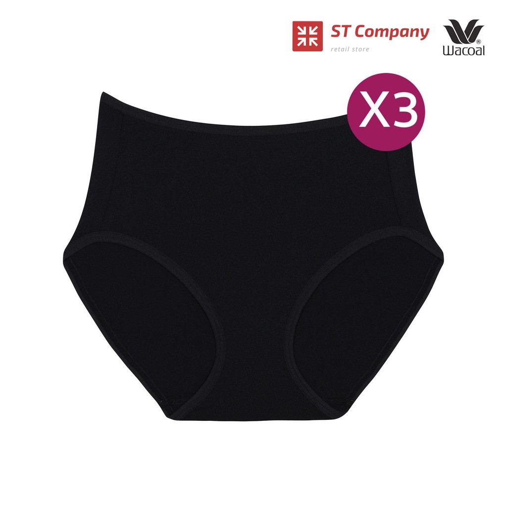 Wacoal Short Panty กางเกงใน แบบเต็มตัว สีดำ (BL) (3 ชิ้น) รุ่น WU4987 วาโก้ กางเกงในผู้หญิง ผู้หญิง กางเกงชั้นใน
