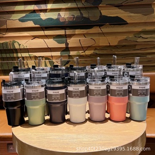 แก้วสแตนเลส tyeso ความจุ20ออนซ์30ออนซ์ แก้วเก็บความร้อนสแตนเลส TYESO ใหม่ car cup (พร้อมจุกยาง+หลอดซิลิโคน) ฟรี