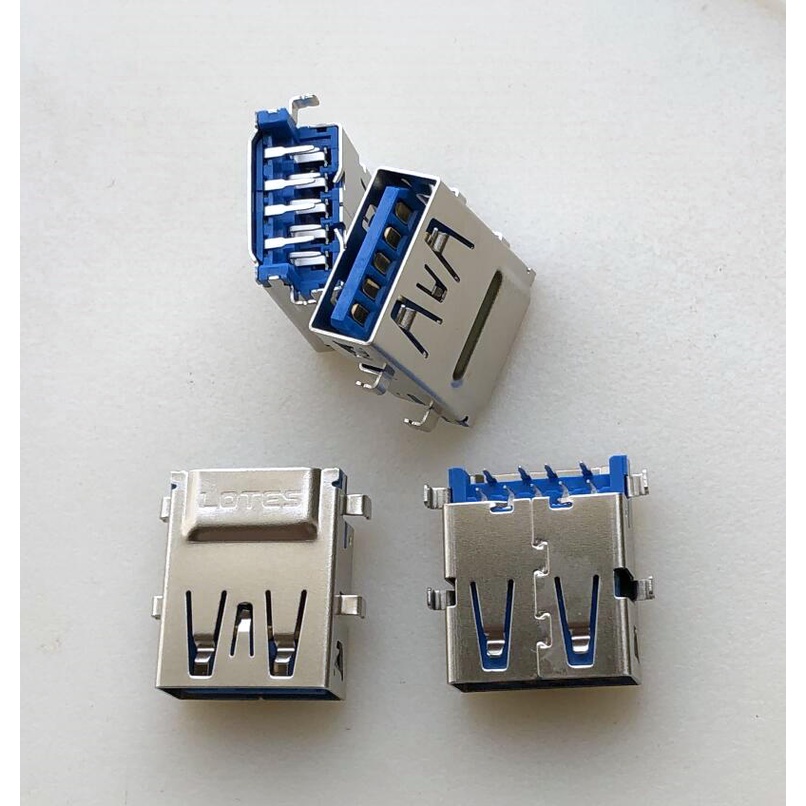 1 ชิ้น LOTES แล็ปท็อป USB 3.0 หญิงซ็อกเก็ตซ็อกเก็ตอินเทอร์เฟซการส่งข้อมูล 9P 9 Pins