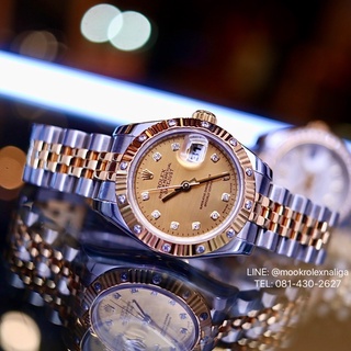 Rolex Ladysize สายมงกุฎ  เรือนนี้พิเศษหน้าปัดมุกทอง