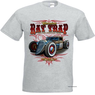 ขายดี เสื้อยืดลําลอง แขนสั้น พิมพ์ลายรถยนต์ Ash V8 Old School US `50 Style Motif Model Rat Trap MMeeef48EJjima02