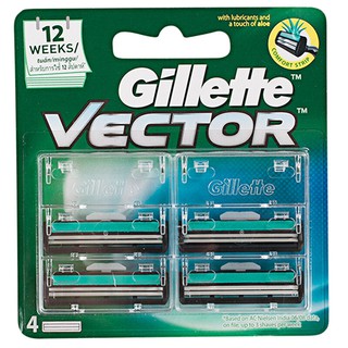 ใบมีดโกน มีดโกนหนวด Gillette Vector Plus Cart4S AP 4X6X50