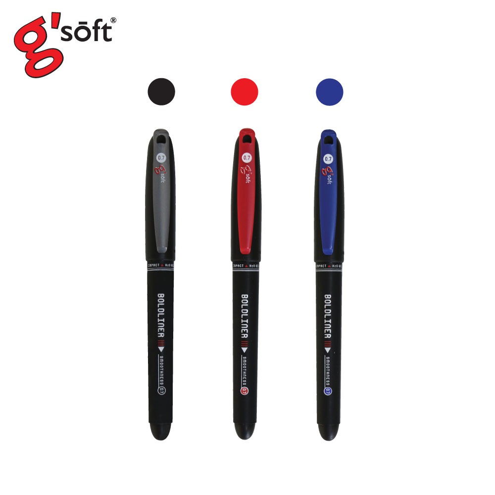g'soft (จีซอฟท์) ปากกาเจล ลายเส้น 0.7 มม. รหัส BOLDLINER