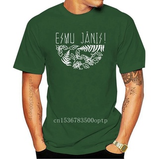 เสื้อยืดผู้ชายผู้หญิงเสื้อยืดผู้ชายผู้หญิงพิมพ์ลาย Esmu Janis Latvian