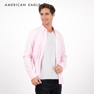 American Eagle Striped Oxford Button-Up Shirt เสื้อเชิ้ต ผู้ชาย อ๊อกฟอร์ด (NMSH 015-2103-615)