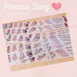 👑 PRINCESS STORY 👑  sticker สติ๊กเกอร์ วาชิเทป แบบแผ่น ลายเจ้าหญิงน้อย