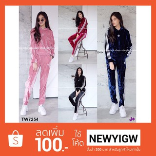 Set 2 ชิ้น เสื้อSweater มีฮู้ท แขนยาว  (7254)