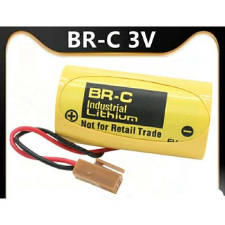 BR-C 3V  Panasonic  LITHIUM Batterry  BR-Cแบตเตอรี่กับปลั๊ก3โวลต์2200มิลลิแอมป์ชั่วโมงPLC FANUCแบตเตอรี่ลิเธียมbateriap