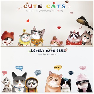 [Sticker DIY] Cute Cats ^Miao^ แมวน่ารัก สติ๊กเกอร์ติดผนัง 🌸