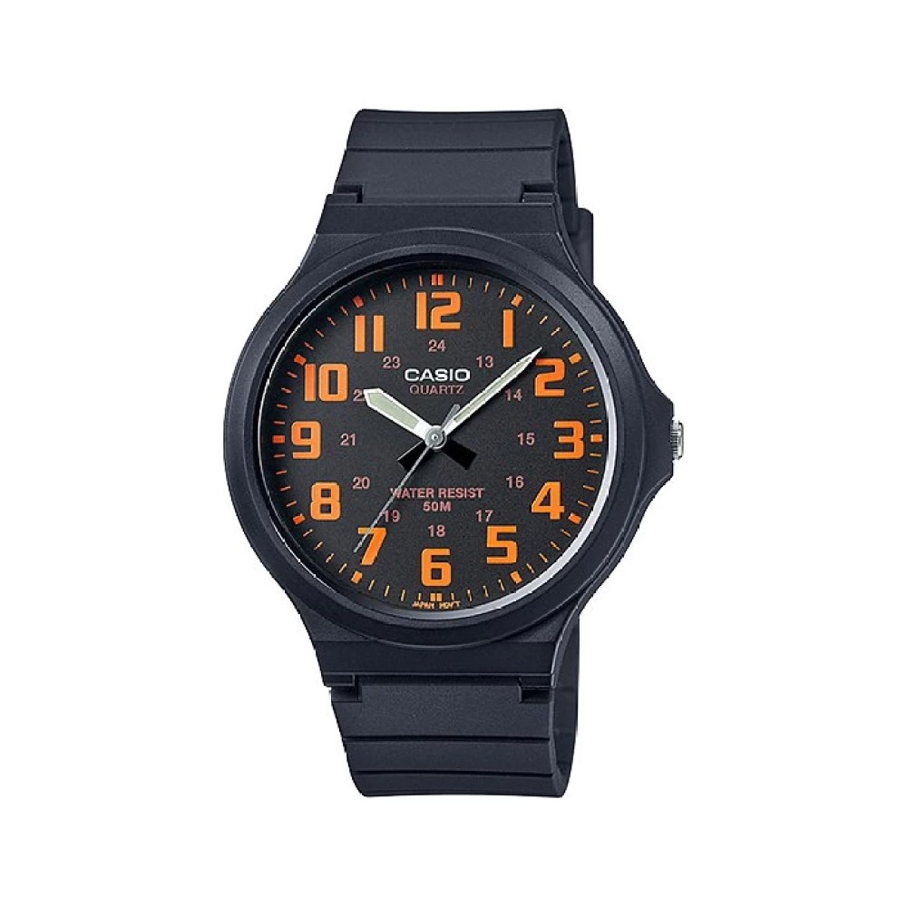 Casio Standard นาฬิกาข้อมือผู้ชาย สายเรซิน รุ่น MW-240,MW-240-4B,MW-240-4BVDF