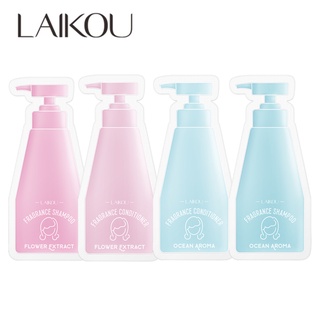 Laikou แชมพูแชมพูกลิ่นหอมดอกไม้ 6 มิลลิลิตร 4 ชิ้นสําหรับดูแลเส้นผม.